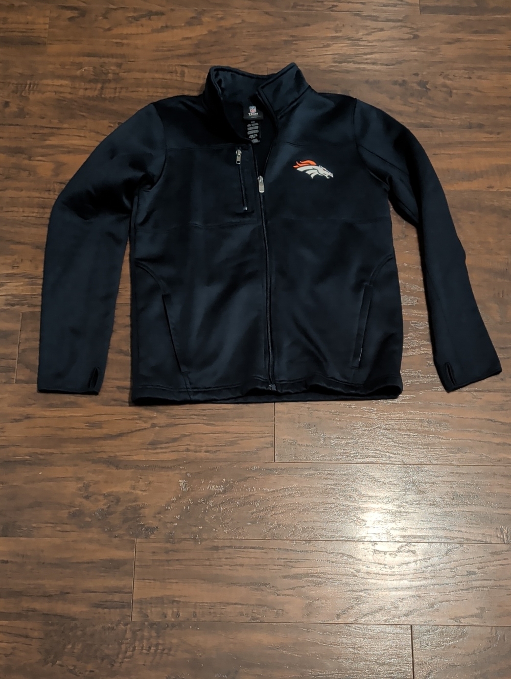 NFL Navy Jacket with Orange and White Team Emblem